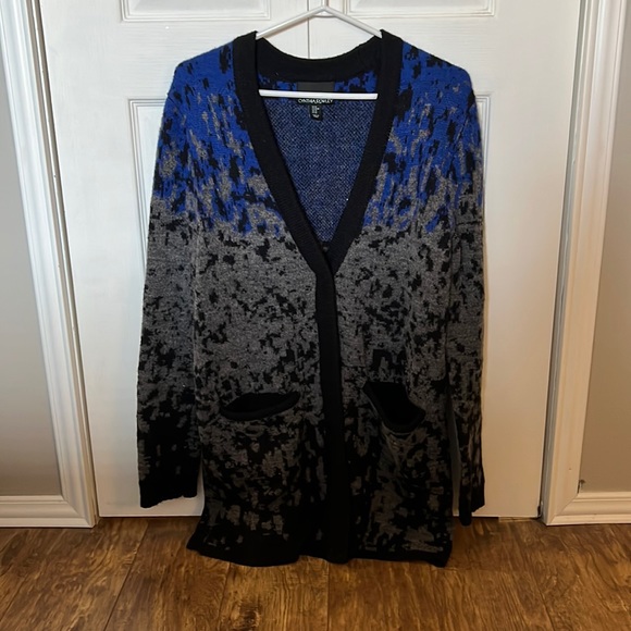 Speckled blue to grey ombré cardigan - Picture 1 of 5